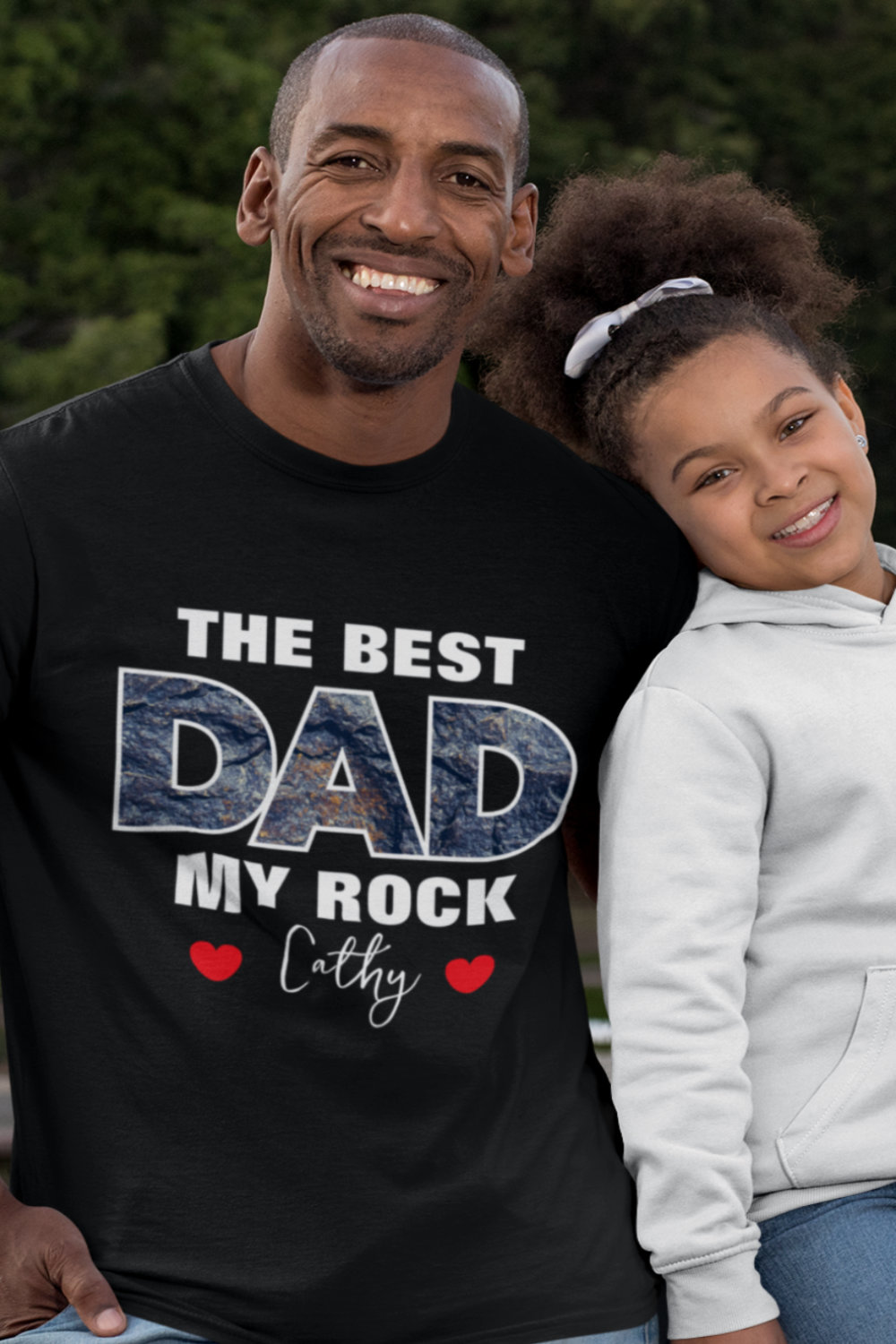The best dad my rock graphic print